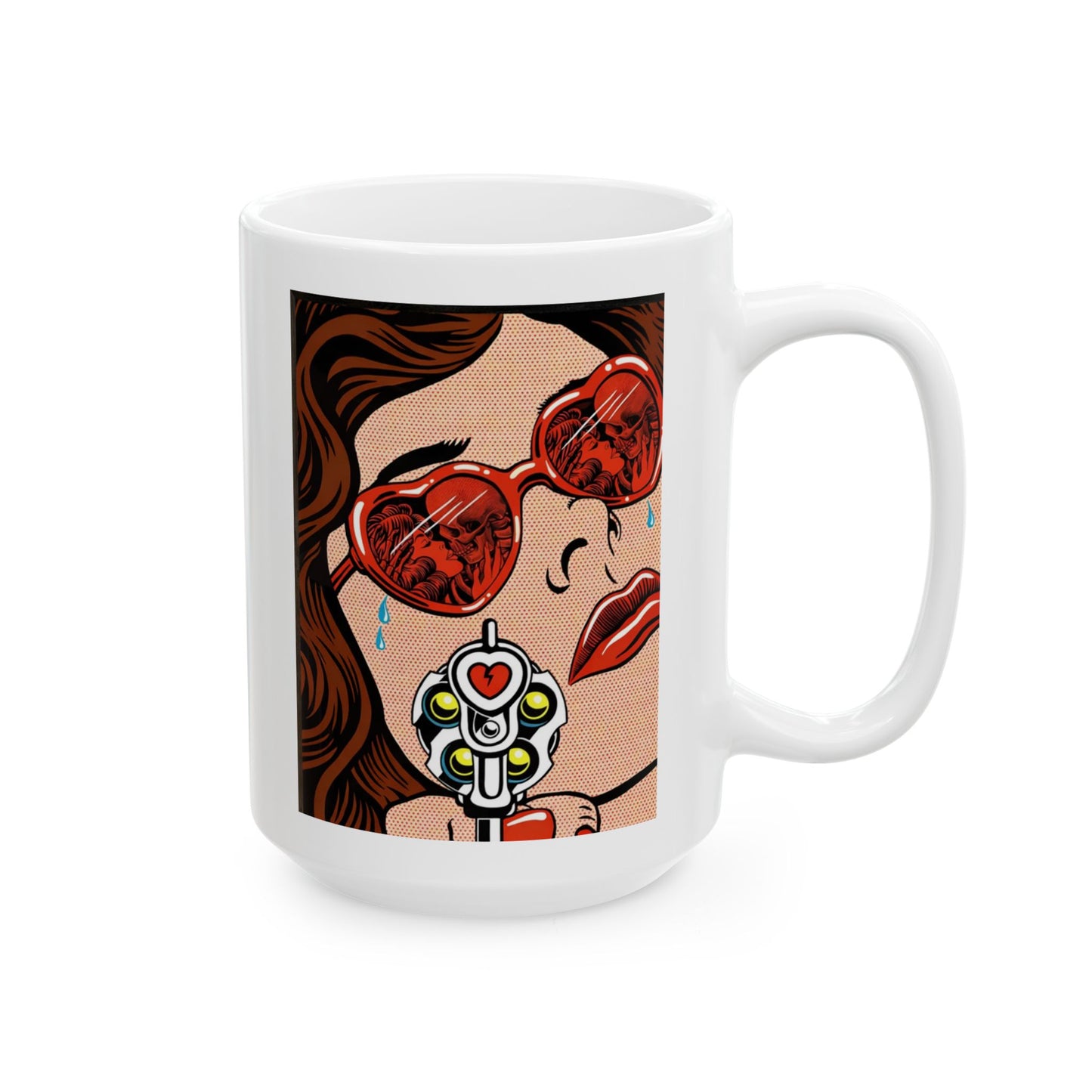 11/15oz Pop Art Woman Ceramic Mug — "Im not as unhinged"