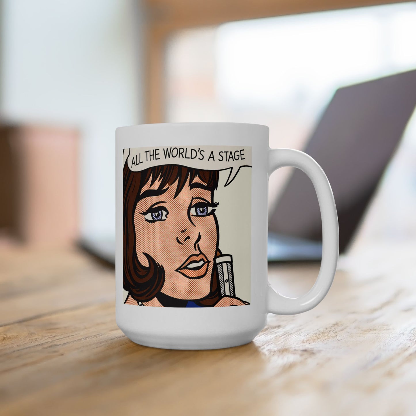 Ceramic Mug — Retro Pop Art "So Im Apparently Dramatic" Coffee Cup: 11oz or 15oz