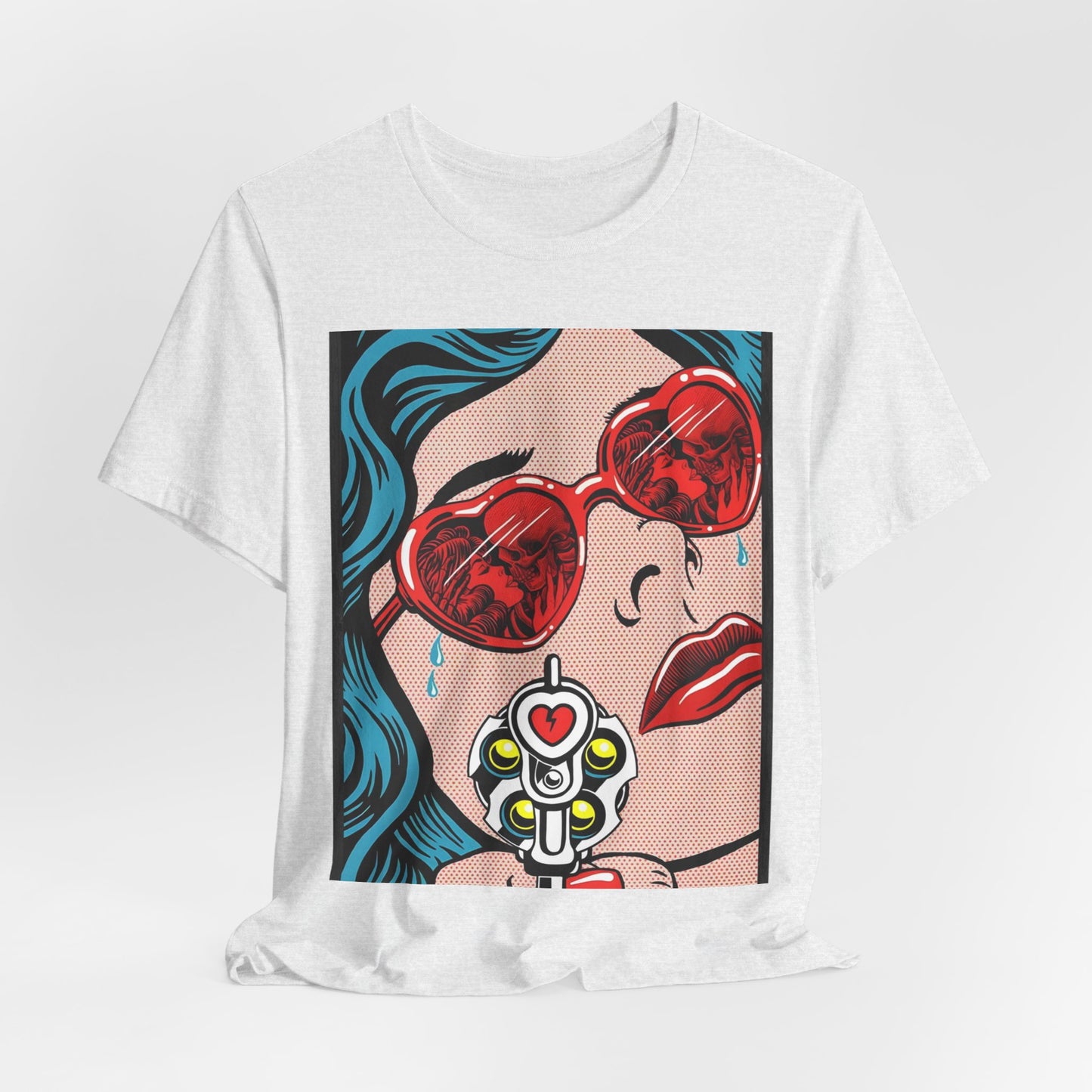 Pop Art Heart Sunglasses Tee — “Well‑behaved women seldom make history” Graphic T-Shirt