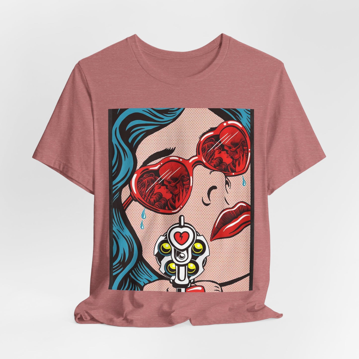 Pop Art Heart Sunglasses Tee — “Well‑behaved women seldom make history” Graphic T-Shirt