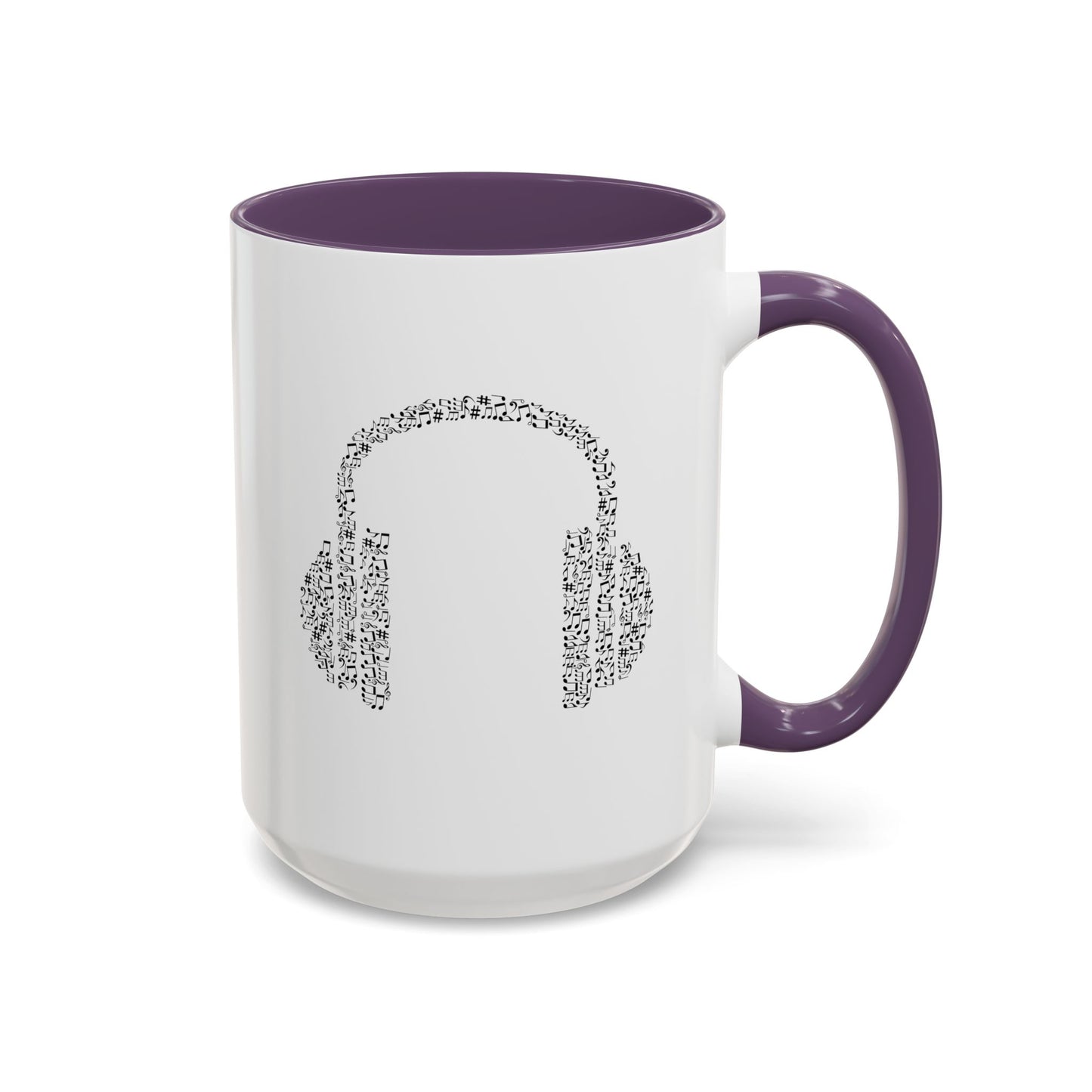 Music Lover Accent Coffee Mug – Headphones Design, 11/15oz