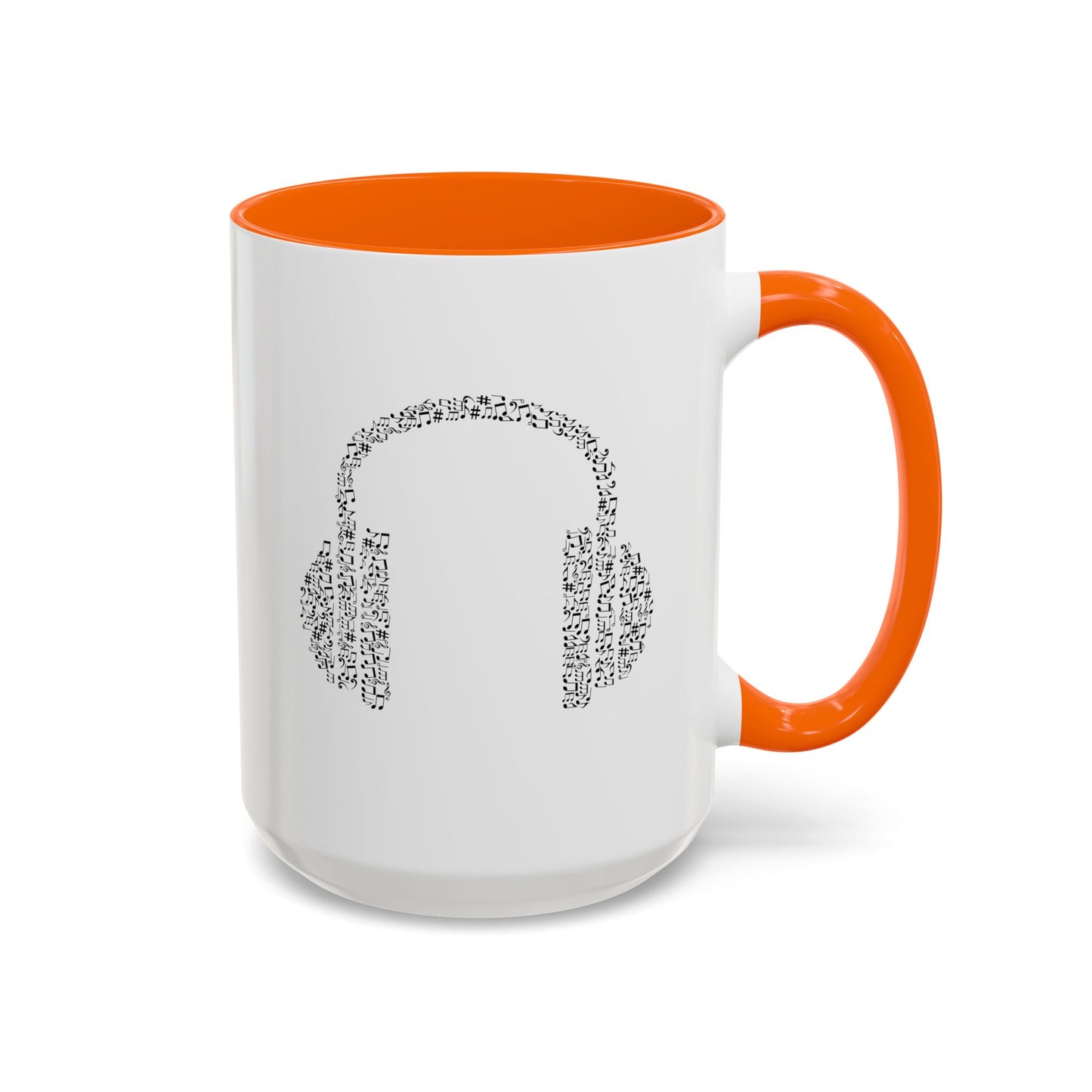 Music Lover Accent Coffee Mug – Headphones Design, 11/15oz
