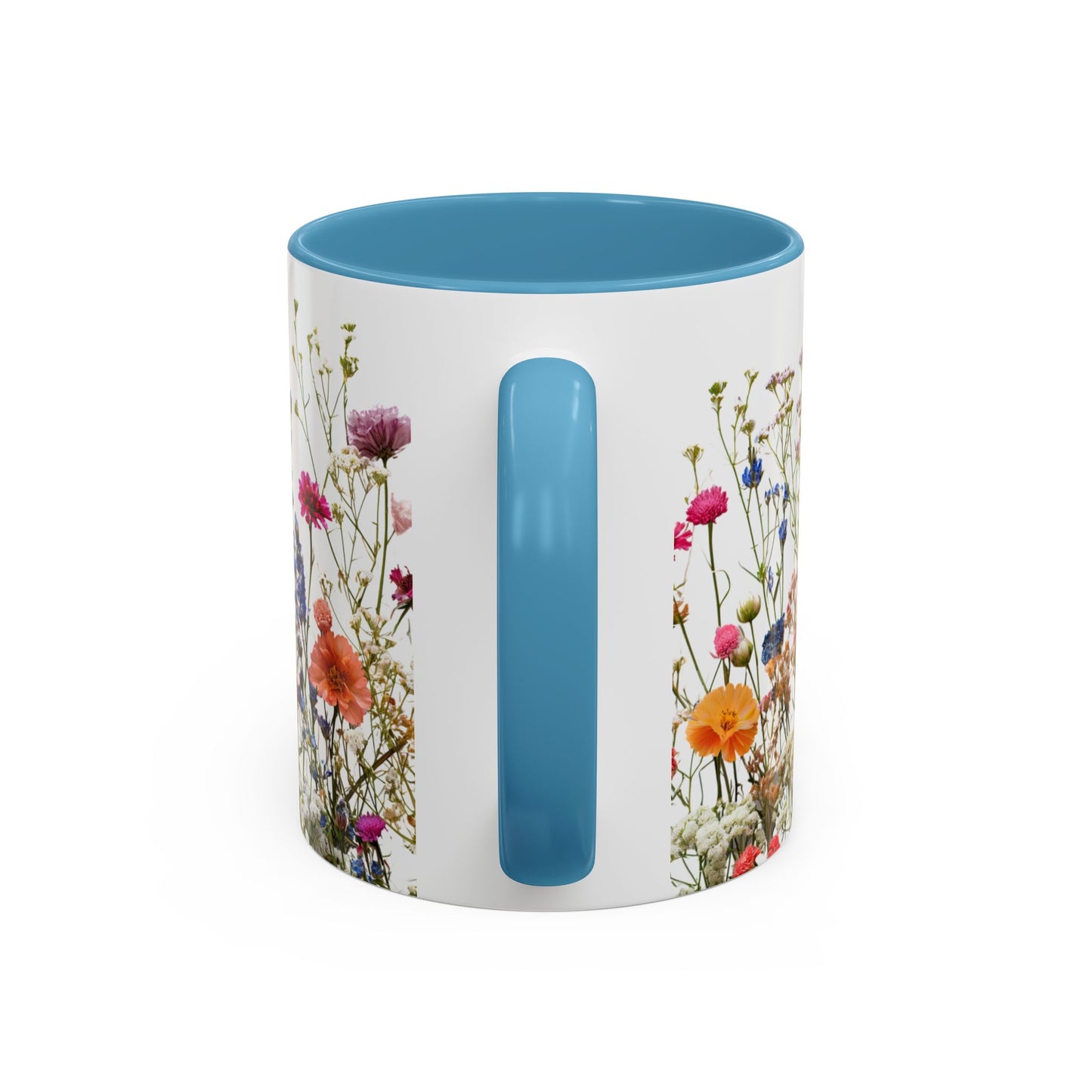 Wildflower Accent Coffee Mug — Colorful Meadow Floral 11/15oz