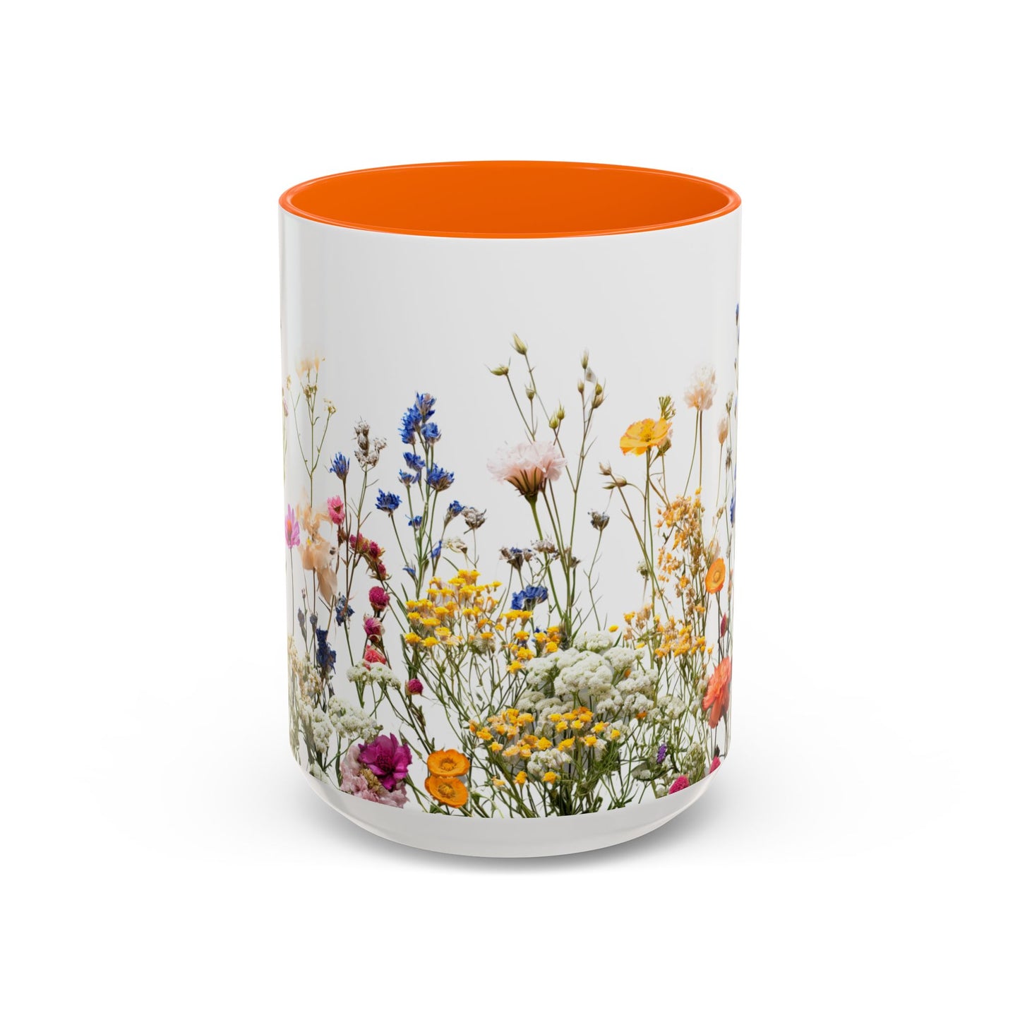 Wildflower Accent Coffee Mug — Colorful Meadow Floral 11/15oz