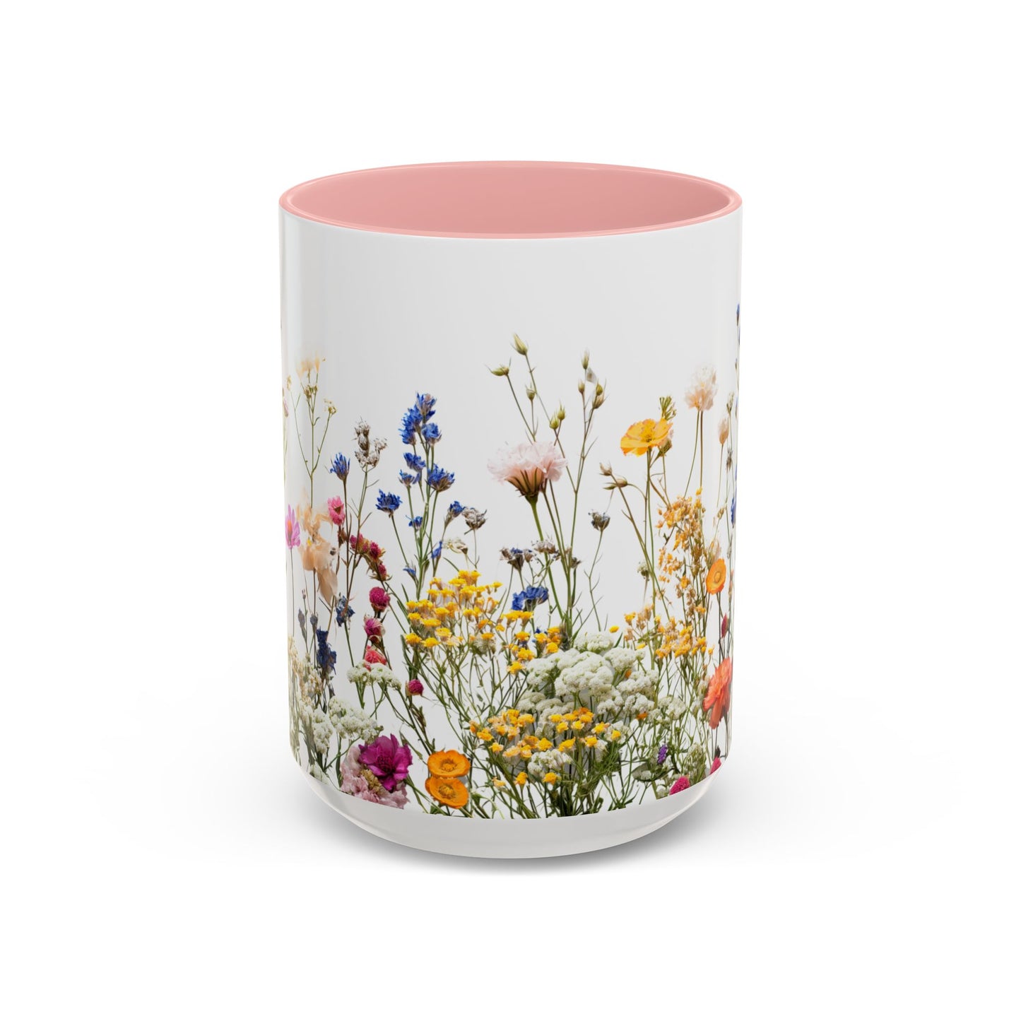 Wildflower Accent Coffee Mug — Colorful Meadow Floral 11/15oz