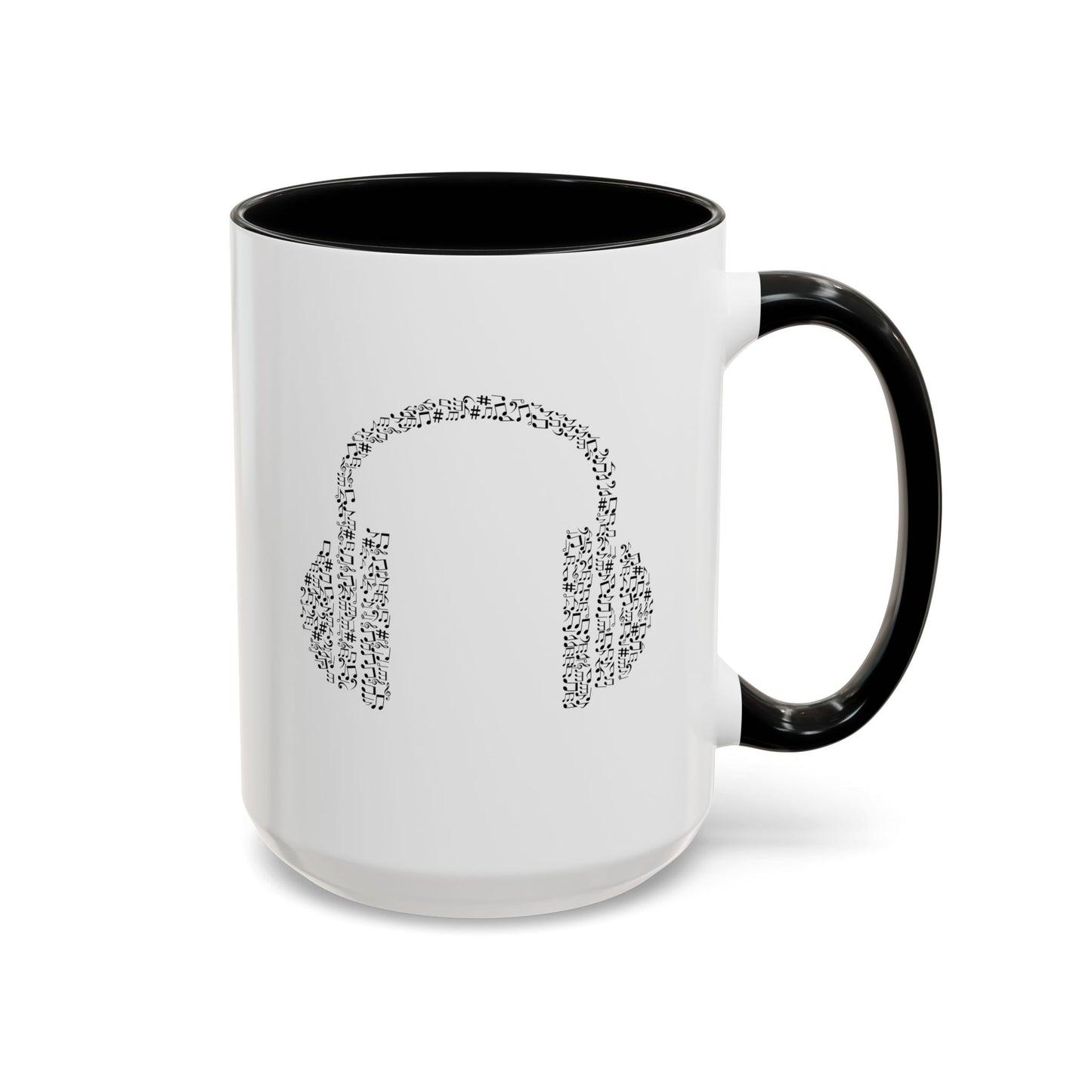 Music Lover Accent Coffee Mug – Headphones Design, 11/15oz