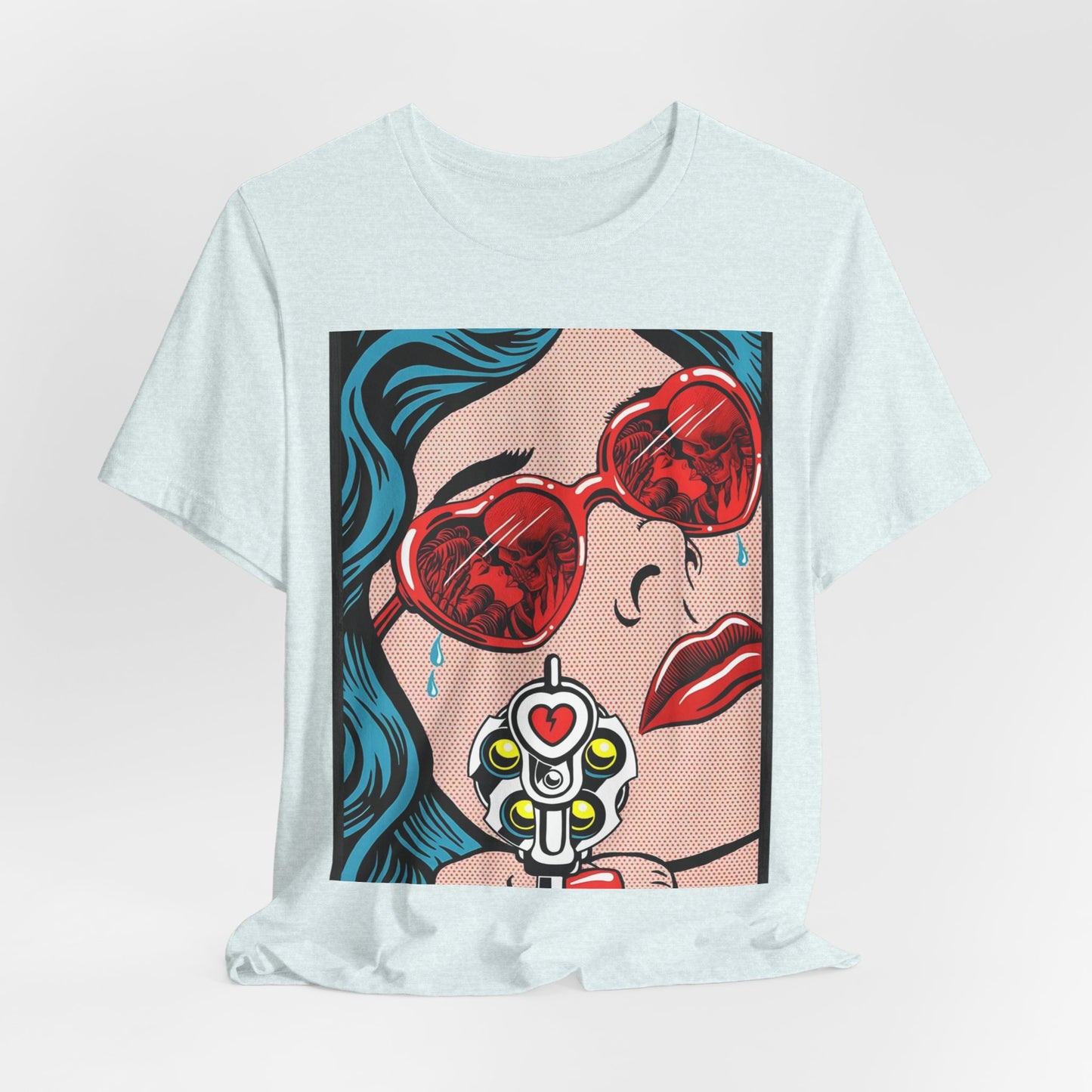 Pop Art Heart Sunglasses Tee — “Well‑behaved women seldom make history” Graphic T-Shirt
