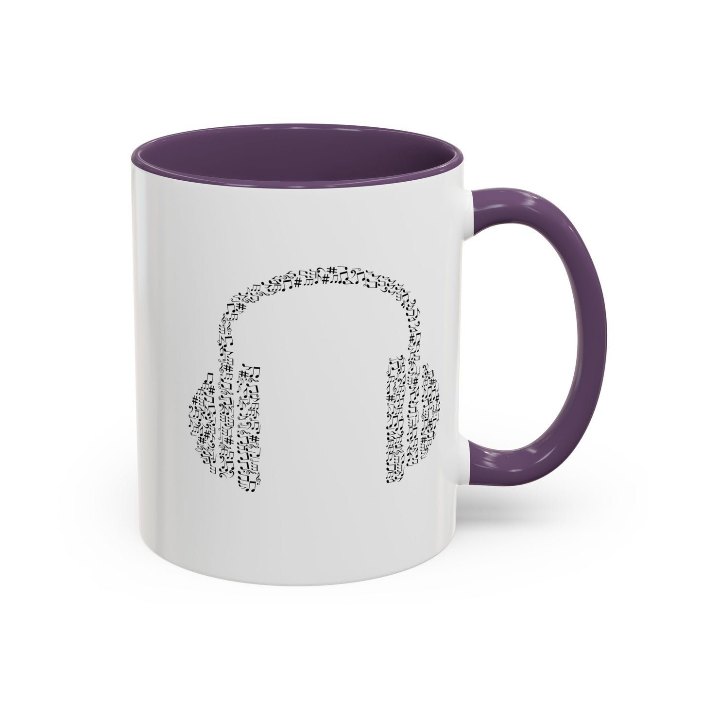 Music Lover Accent Coffee Mug – Headphones Design, 11/15oz