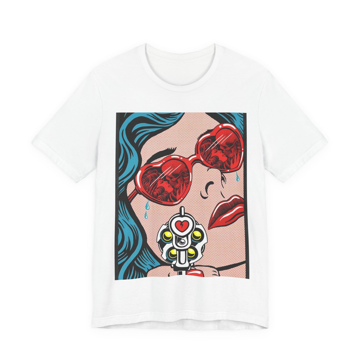 Pop Art Heart Sunglasses Tee — “Well‑behaved women seldom make history” Graphic T-Shirt