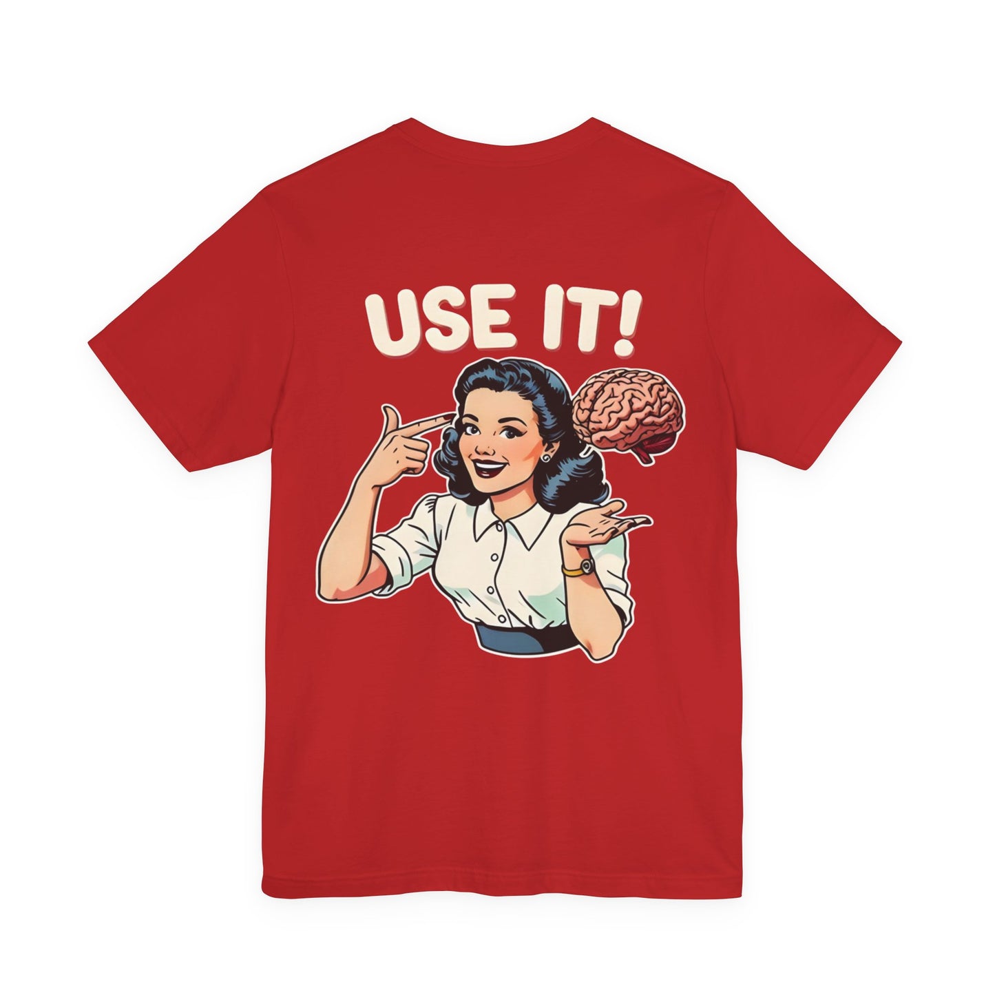 Use It! Retro Brain Graphic Tee — Vintage-Inspired Motivational T-Shirt