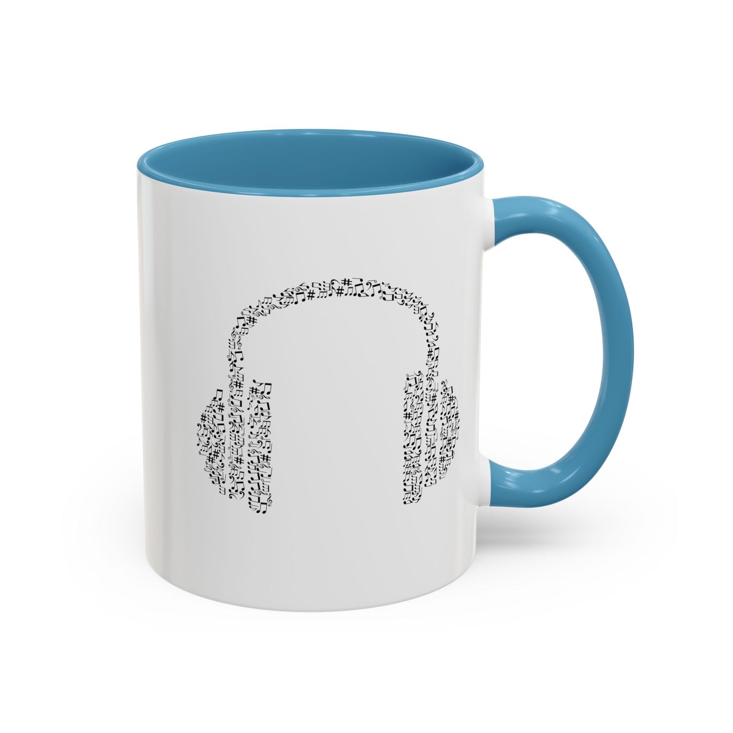 Music Lover Accent Coffee Mug – Headphones Design, 11/15oz