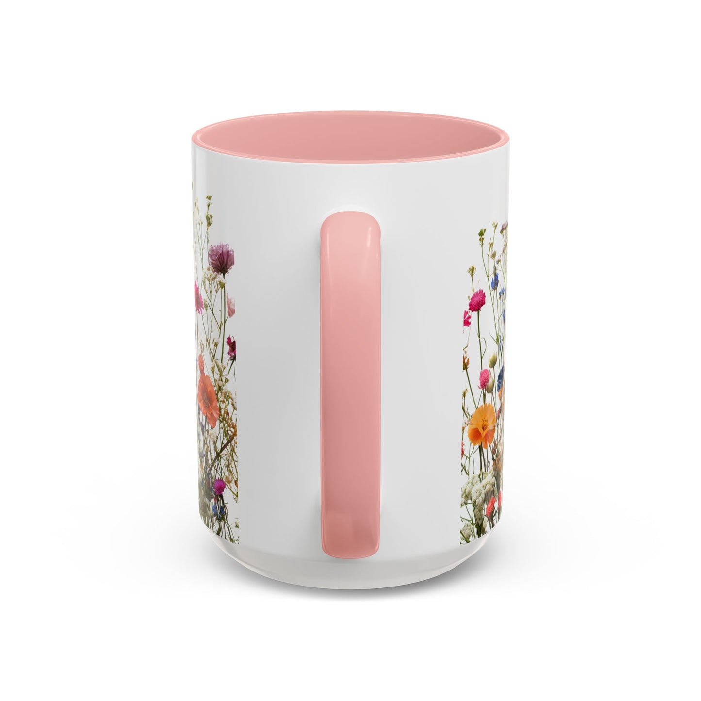 Wildflower Accent Coffee Mug — Colorful Meadow Floral 11/15oz