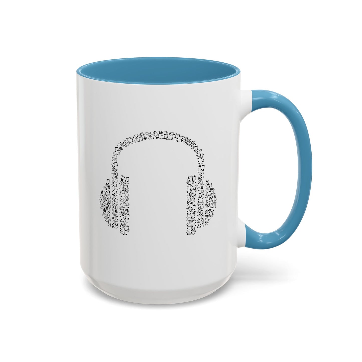Music Lover Accent Coffee Mug – Headphones Design, 11/15oz
