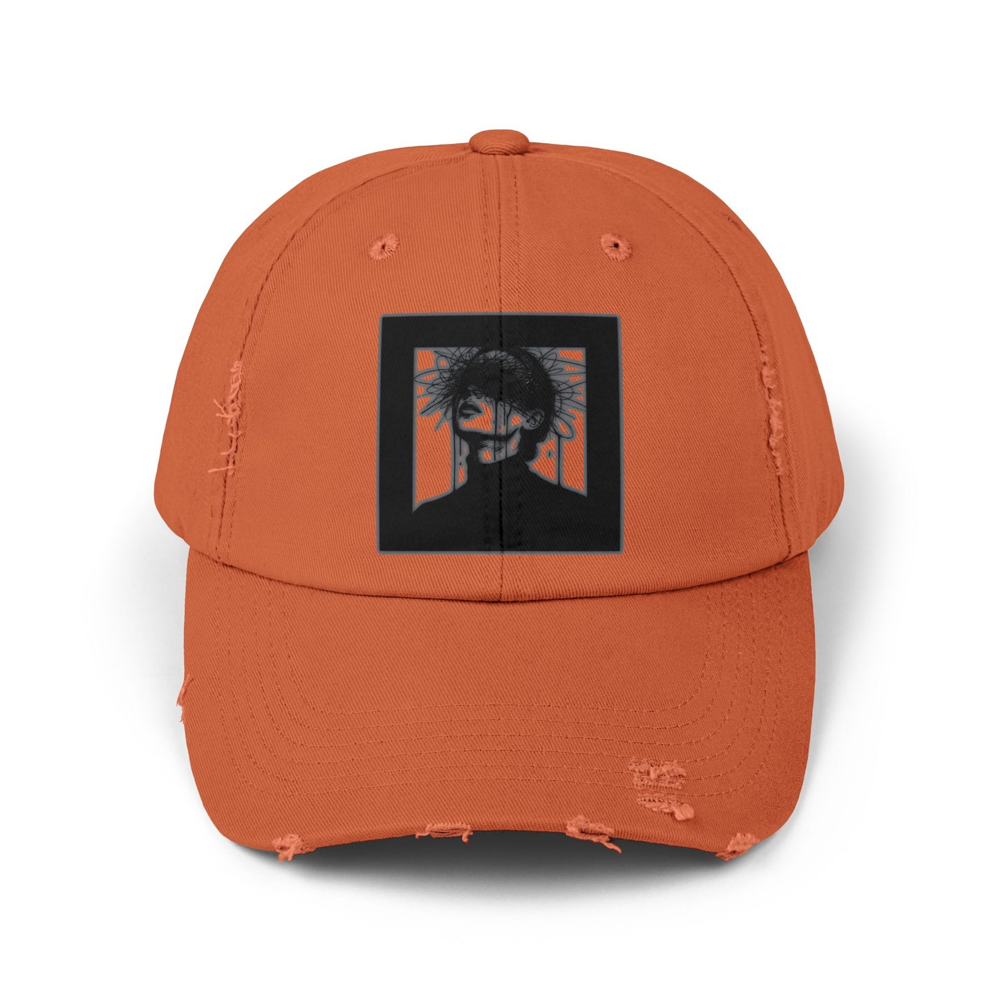 Distressed Cap — Gothic Portrait Vintage Dad Hat