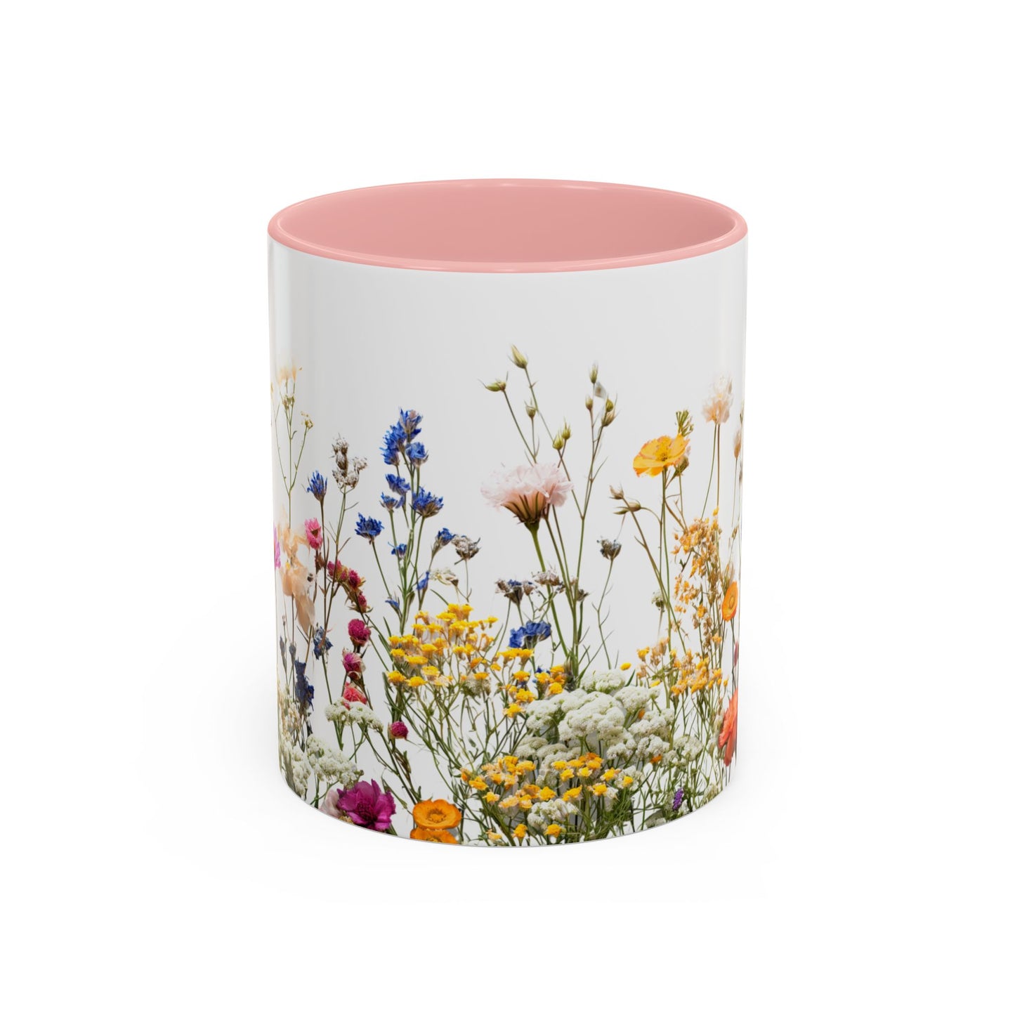 Wildflower Accent Coffee Mug — Colorful Meadow Floral 11/15oz