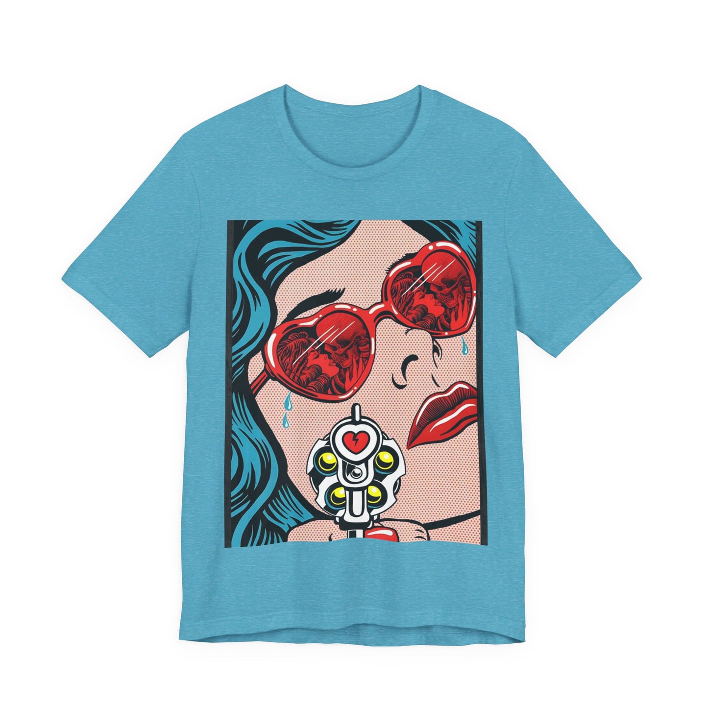 Pop Art Heart Sunglasses Tee — “Well‑behaved women seldom make history” Graphic T-Shirt