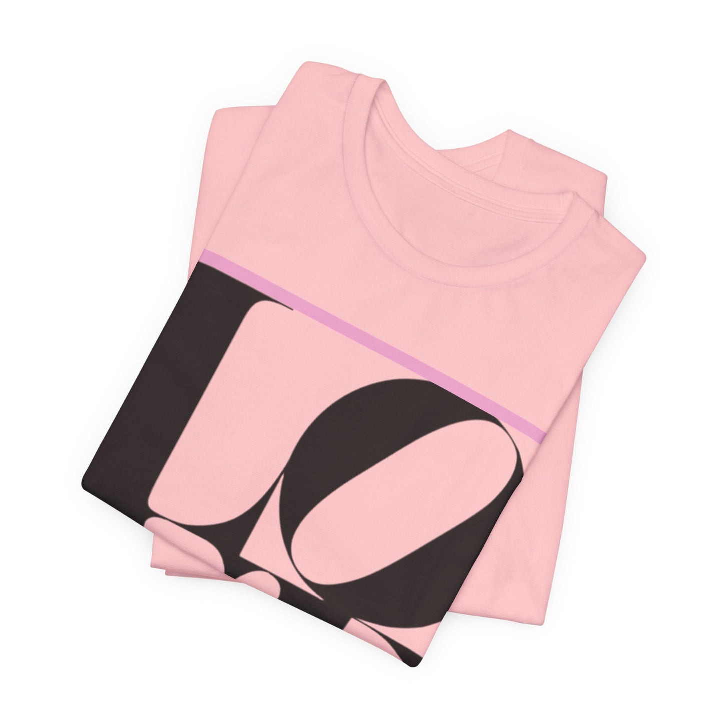 LOVE Block Graphic Tee — Bold Black & Pink Typography T‑Shirt