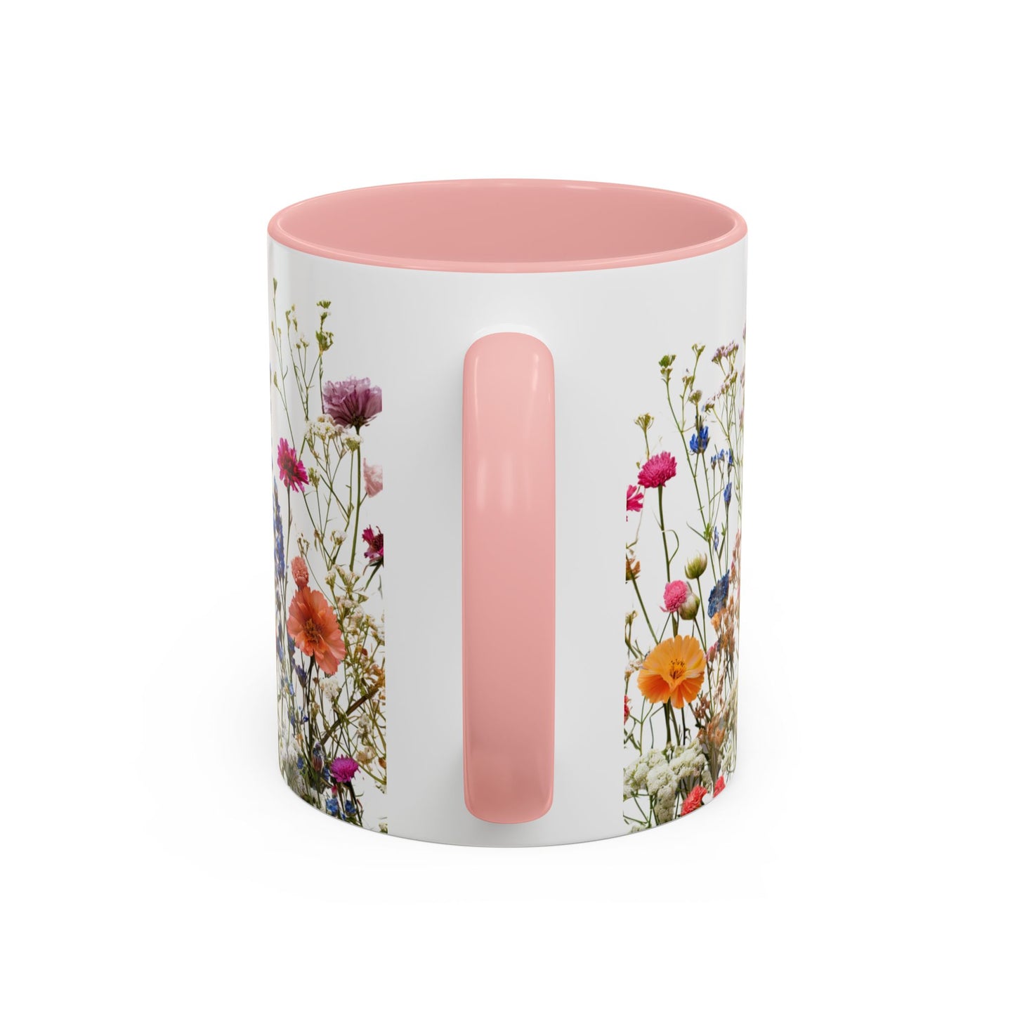 Wildflower Accent Coffee Mug — Colorful Meadow Floral 11/15oz