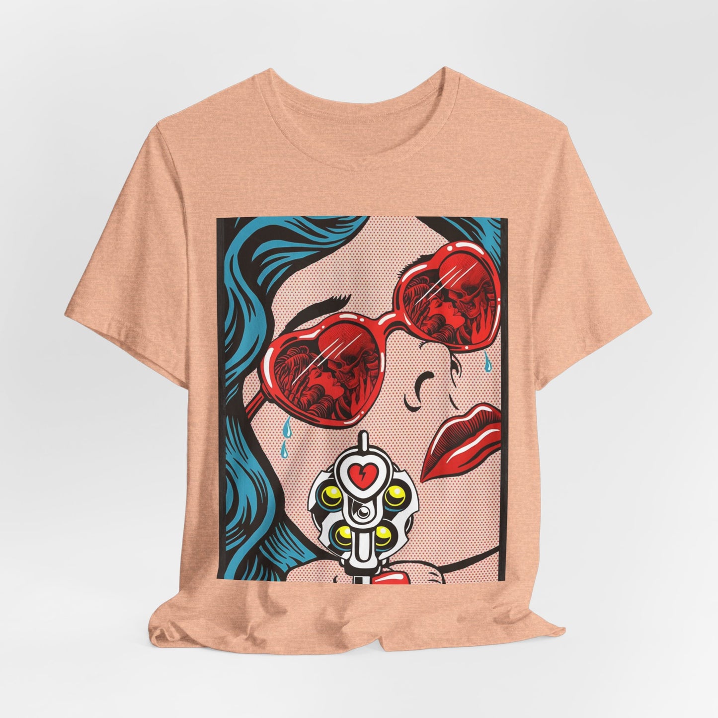 Pop Art Heart Sunglasses Tee — “Well‑behaved women seldom make history” Graphic T-Shirt