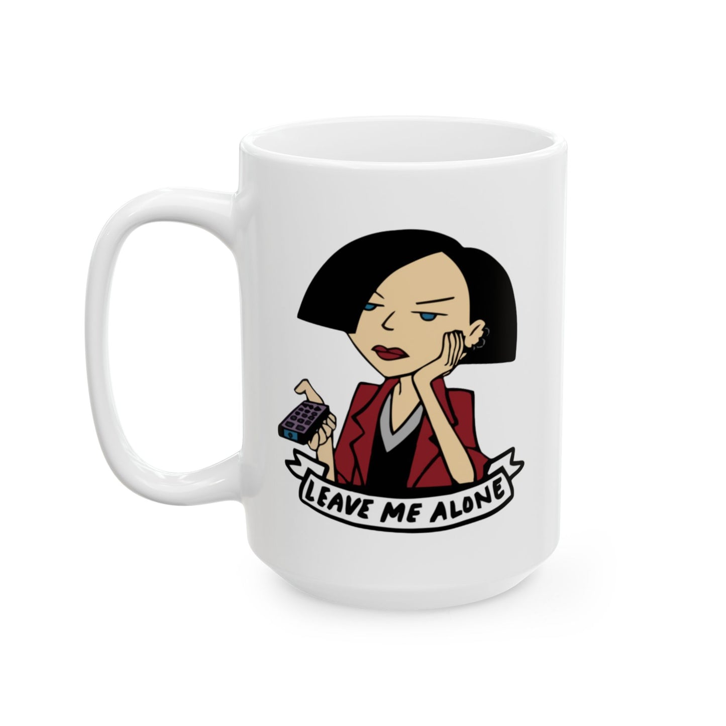 Jane from Daria : "Leave me alone."  Graphic Coffee Mug (11oz/15oz) / Sick Sad World