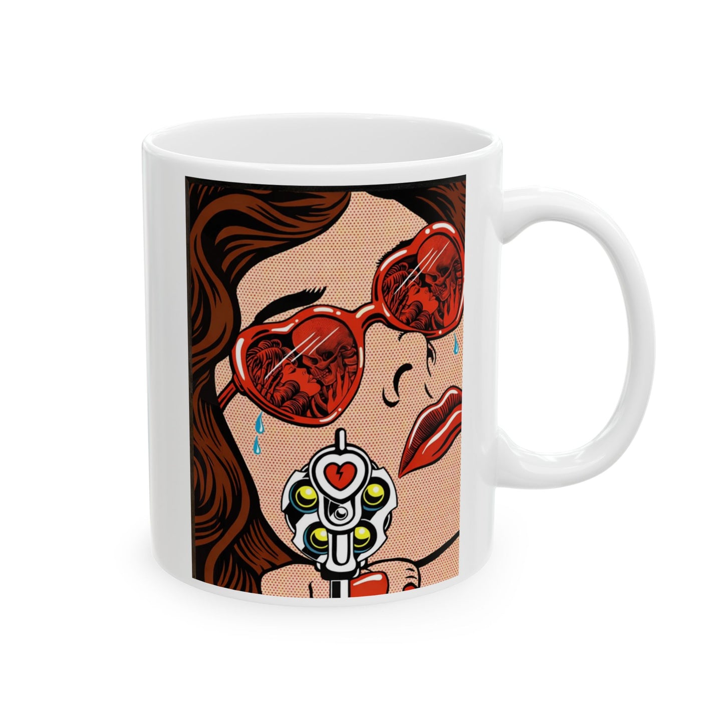 11/15oz Pop Art Woman Ceramic Mug — "Im not as unhinged"
