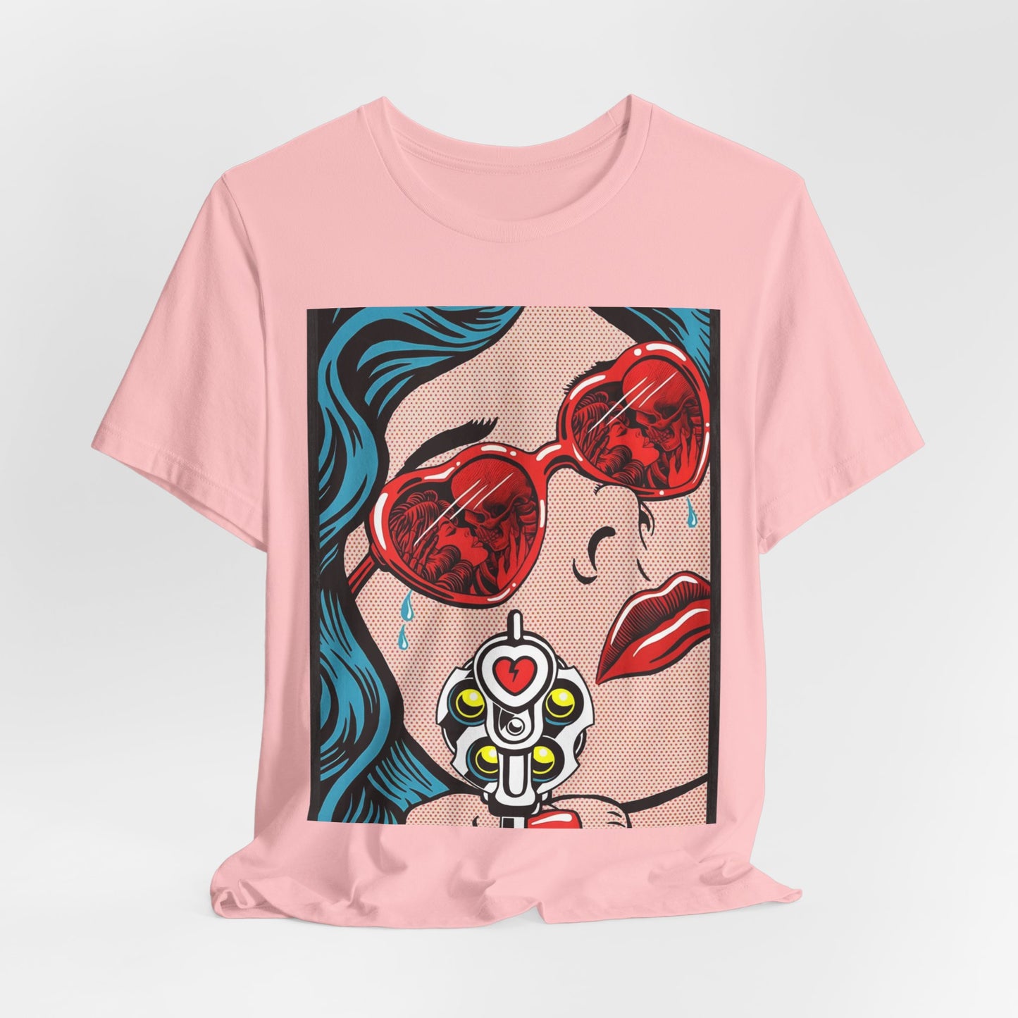 Pop Art Heart Sunglasses Tee — “Well‑behaved women seldom make history” Graphic T-Shirt