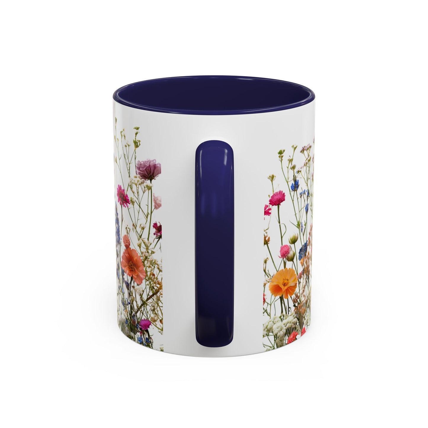 Wildflower Accent Coffee Mug — Colorful Meadow Floral 11/15oz