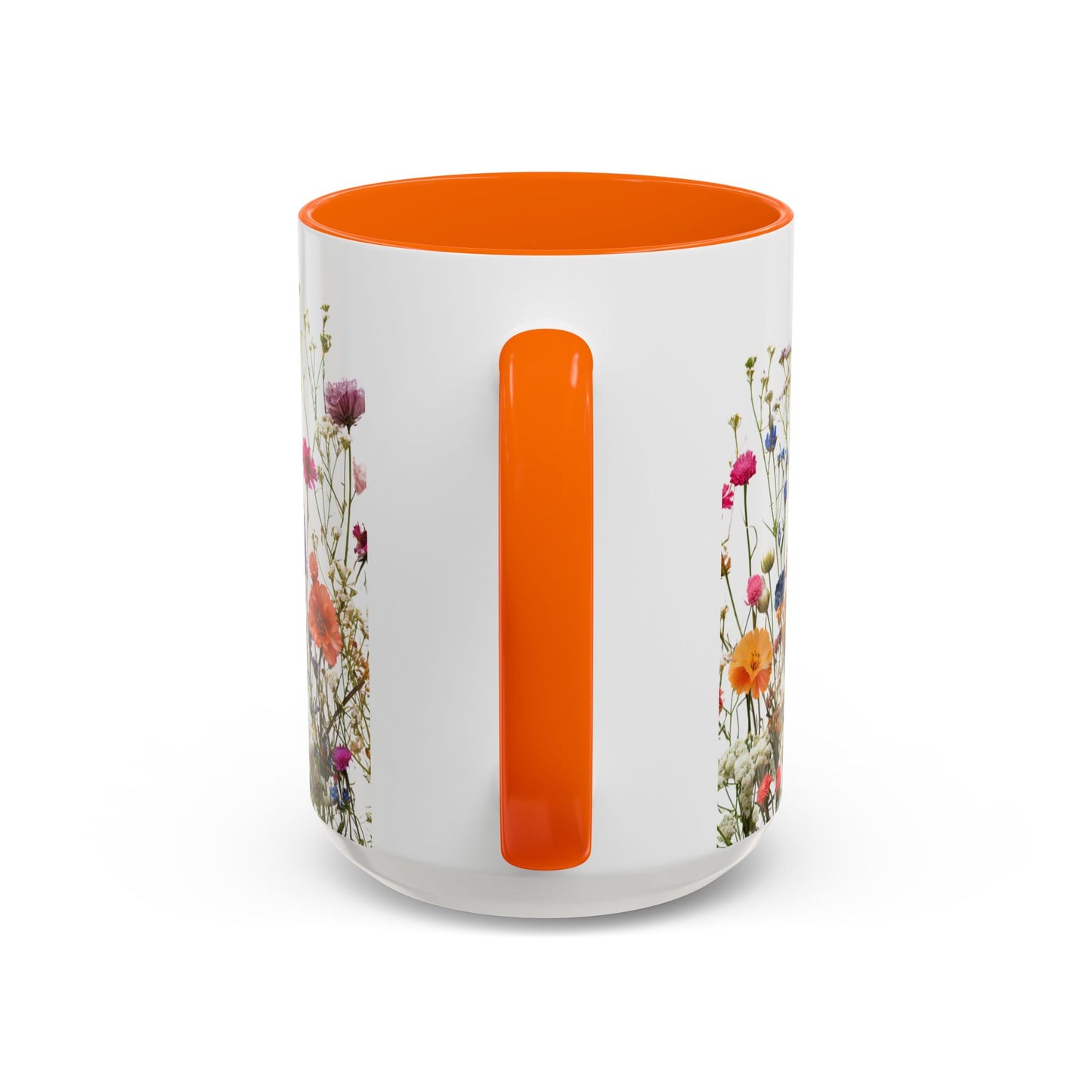 Wildflower Accent Coffee Mug — Colorful Meadow Floral 11/15oz