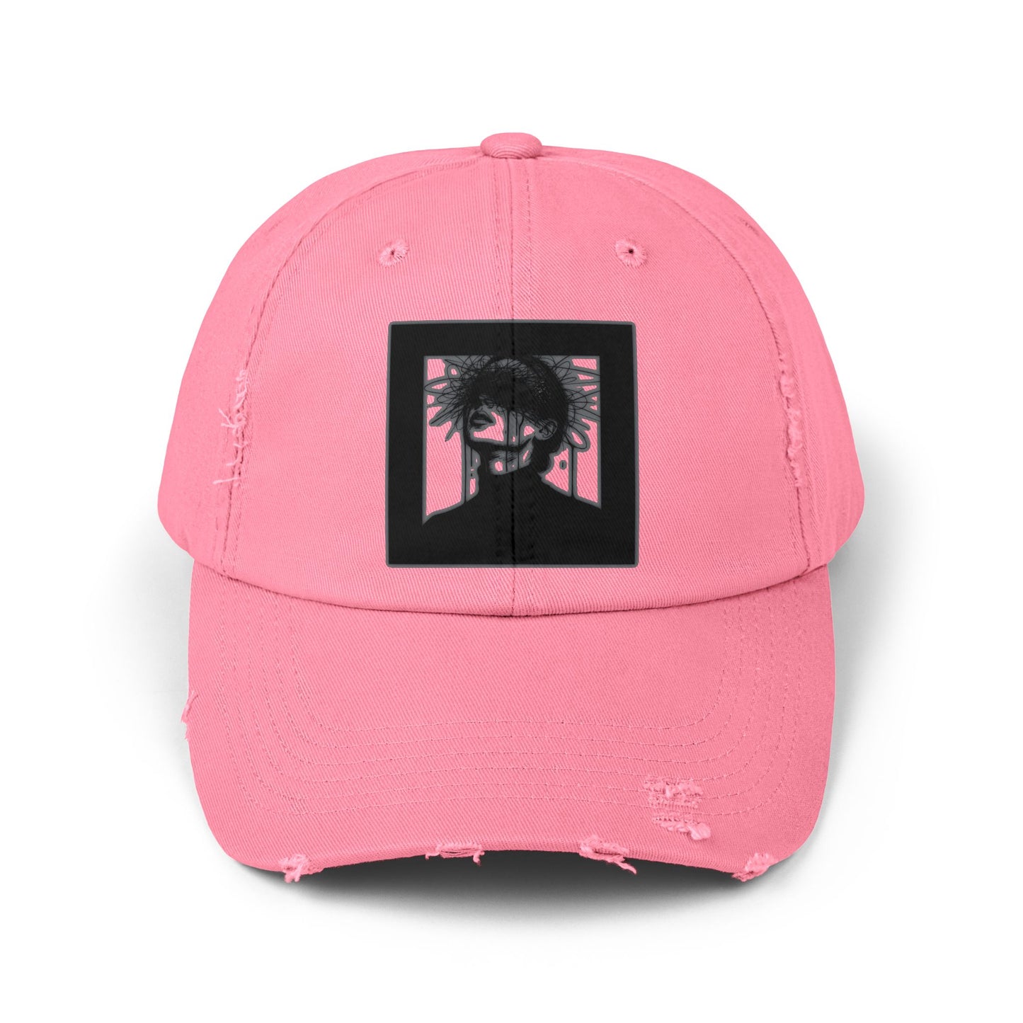 Distressed Cap — Gothic Portrait Vintage Dad Hat