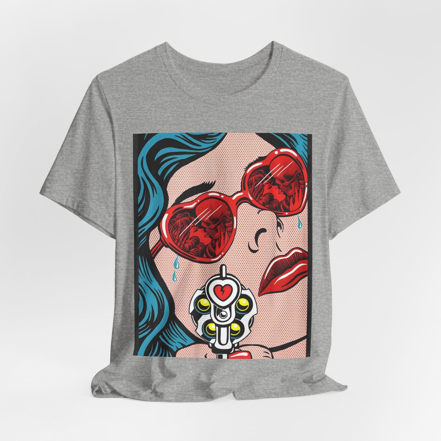Pop Art Heart Sunglasses Tee — “Well‑behaved women seldom make history” Graphic T-Shirt