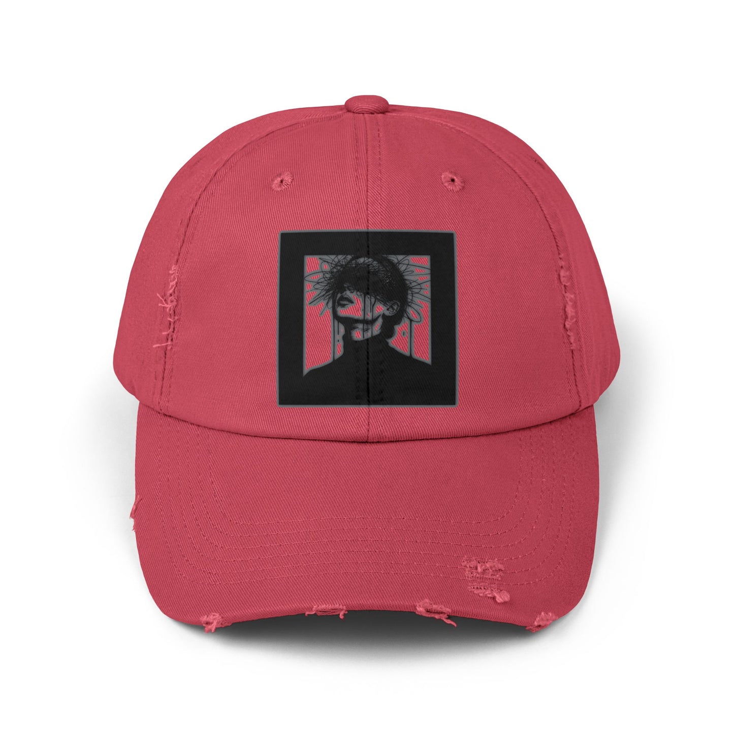 Distressed Cap — Gothic Portrait Vintage Dad Hat