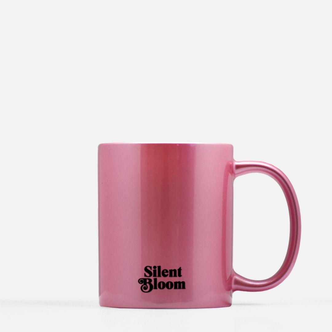 11oz Pink Coffee and Silence Mug