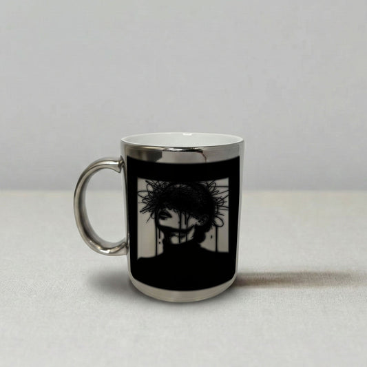 11oz Silver Goth Portrait Mug