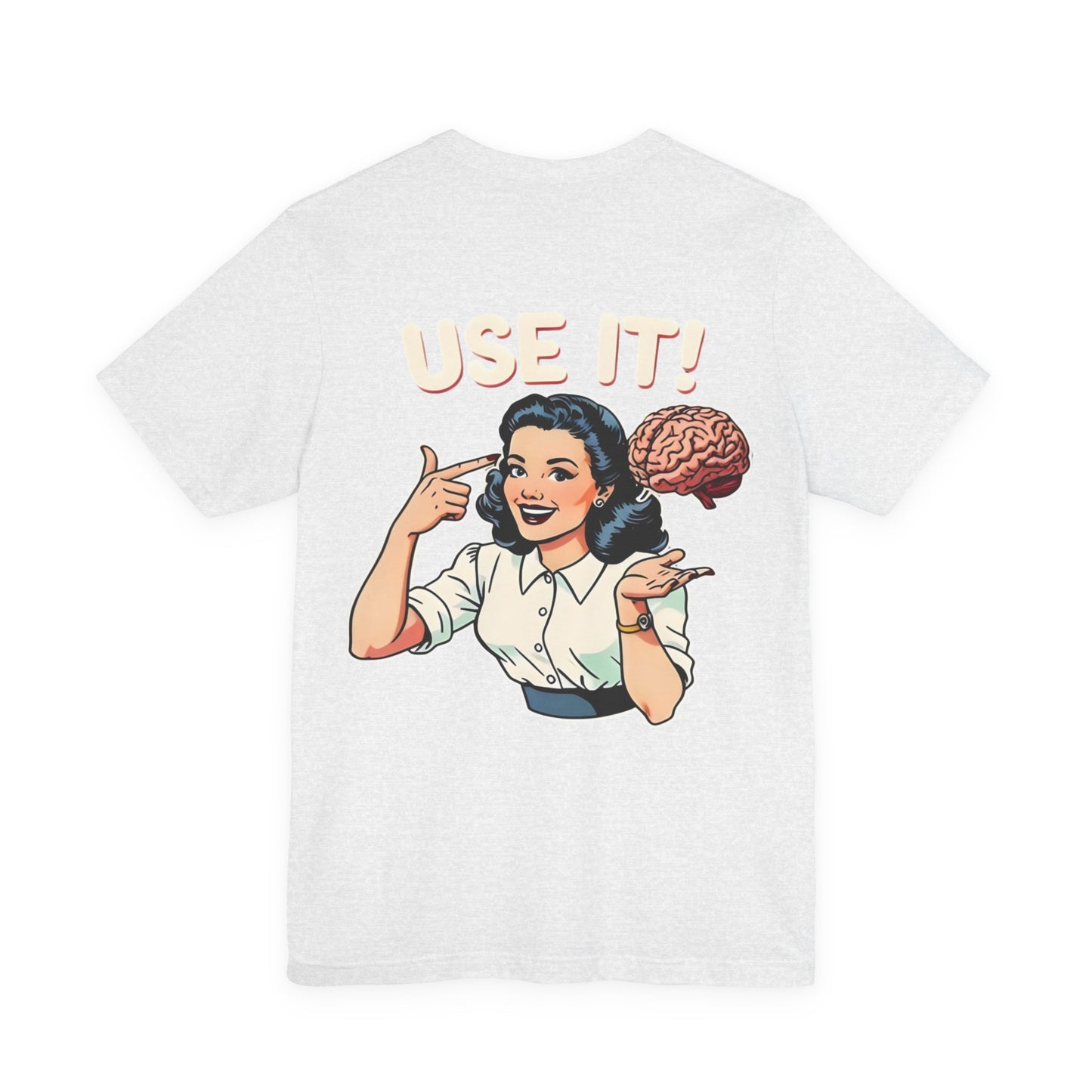 Use It! Retro Brain Graphic Tee — Vintage-Inspired Motivational T-Shirt