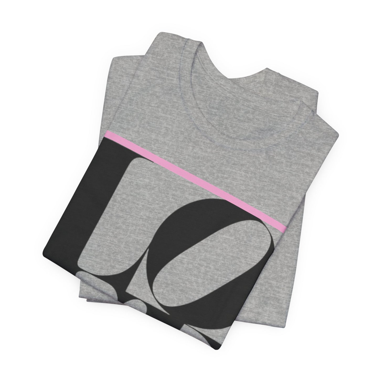 LOVE Block Graphic Tee — Bold Black & Pink Typography T‑Shirt
