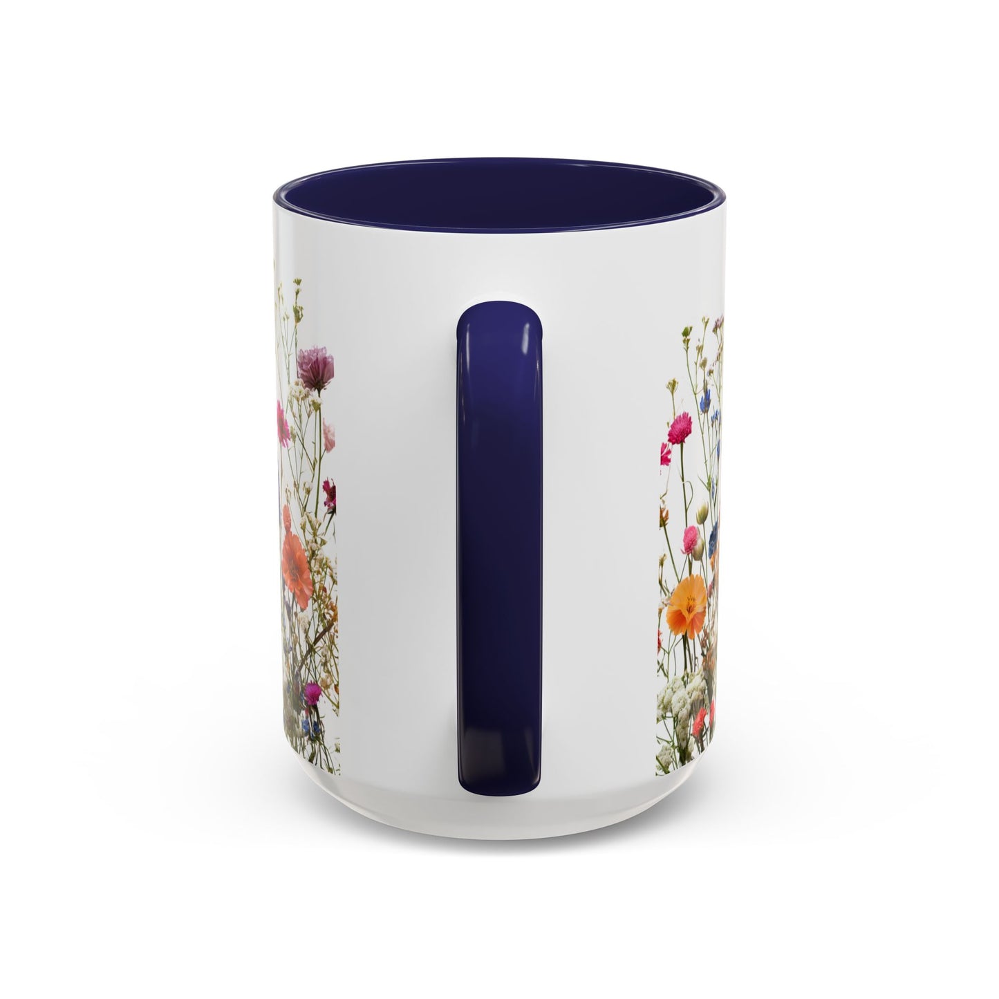 Wildflower Accent Coffee Mug — Colorful Meadow Floral 11/15oz