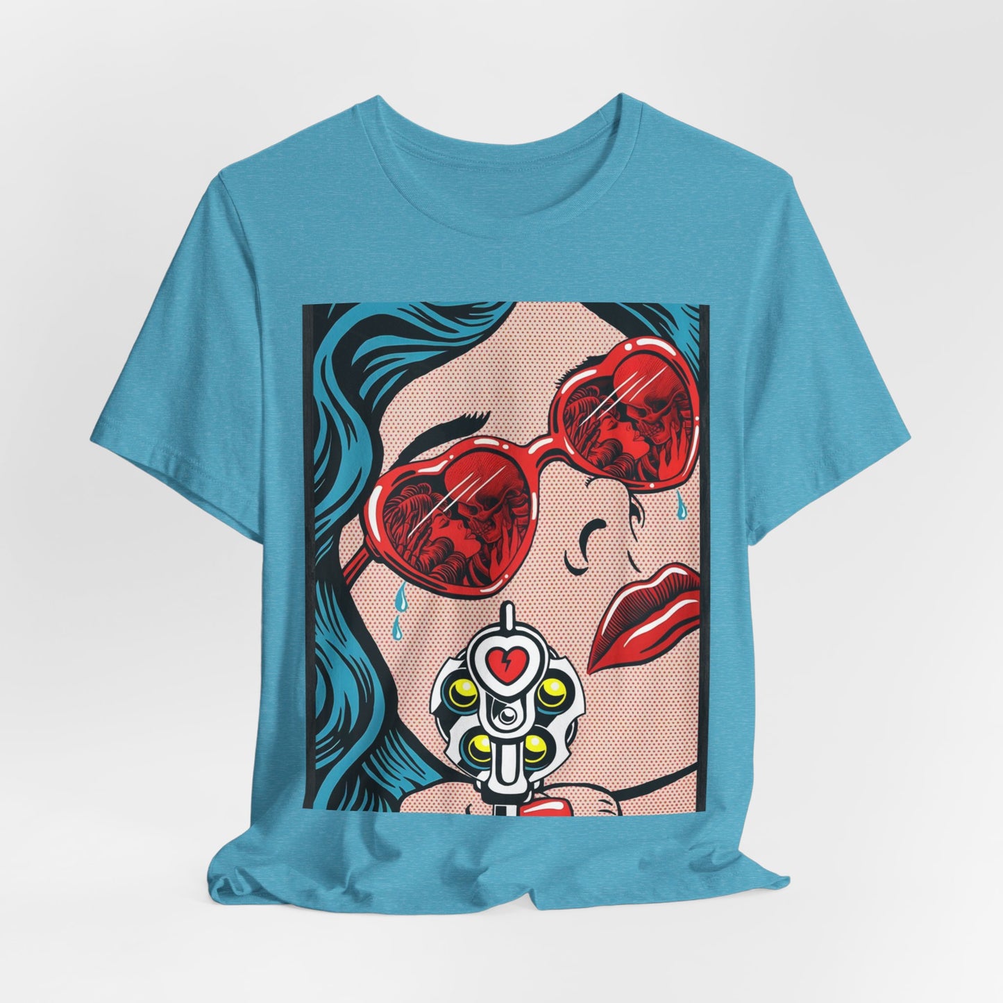Pop Art Heart Sunglasses Tee — “Well‑behaved women seldom make history” Graphic T-Shirt