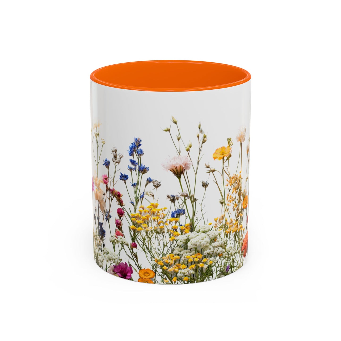 Wildflower Accent Coffee Mug — Colorful Meadow Floral 11/15oz